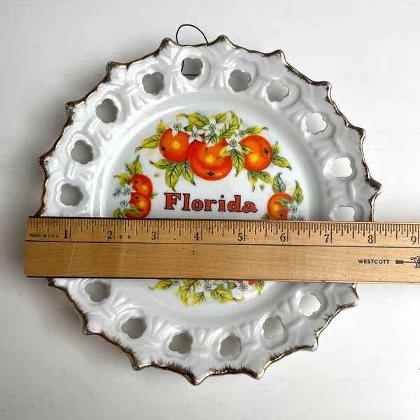 Florida oranges decorative souvenir plate - 1970s vintage - NextStage Vintage