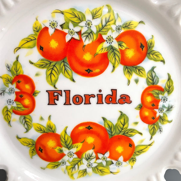 Florida oranges decorative souvenir plate - 1970s vintage - NextStage Vintage