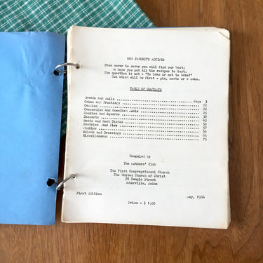 Our Favorite Recipes - The Mothers Club at the First Congregational Church - Waterville, ME - 1964 first edition - NextStage Vintage