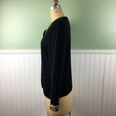 Black and gold embroidered jacket - Outlander Collection - medium - NextStage Vintage
