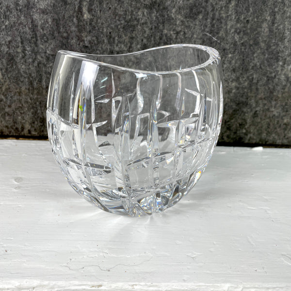 Waterford oval crystal vase - made in Ireland - vintage giftware - NextStage Vintage