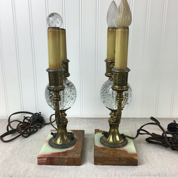 Pairpoint electric candelabras #D3093 - a pair - 1920s vintage - NextStage Vintage