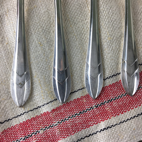Pastry forks - set of six silver-plated forks by Maurice Stables Ltd. EPNS - NextStage Vintage