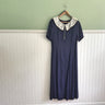 Nina Piccalino navy and lace dress - size s-m - 1980s vintage - NextStage Vintage