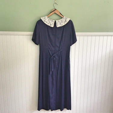 Nina Piccalino navy and lace dress - size s-m - 1980s vintage - NextStage Vintage