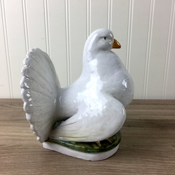 Italian faience pottery pigeon - 1990s vintage ceramic bird - NextStage Vintage