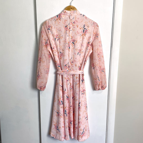 1970s vintage pink floral day dress - size large - NextStage Vintage