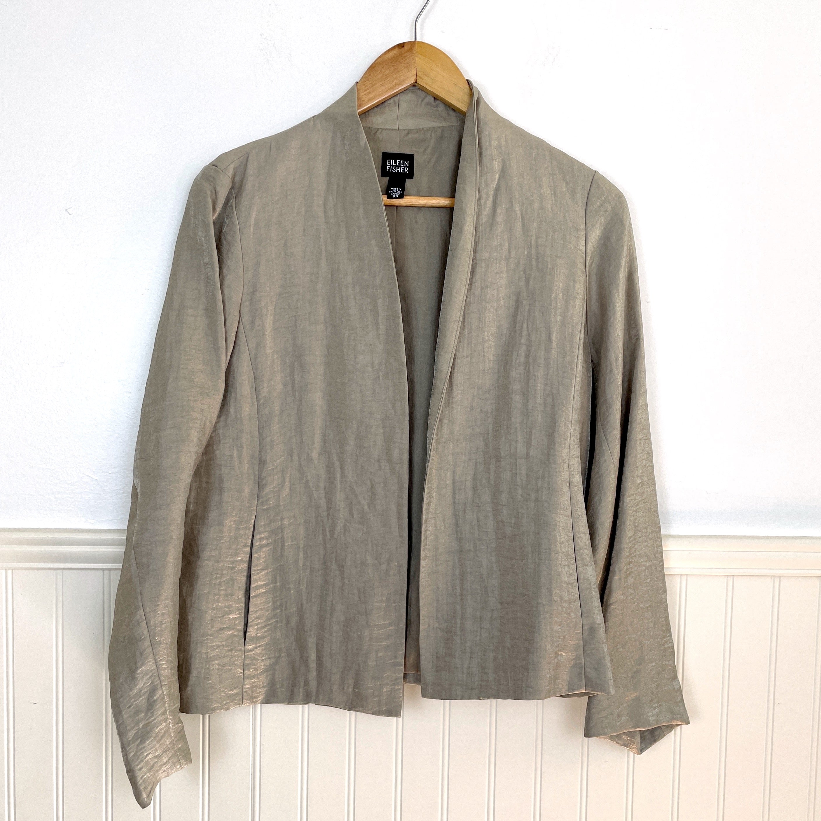 Eileen fisher linen clearance jacket