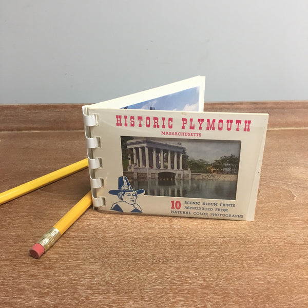 Historic Plymouth Massachusetts photo book - vintage 1950s souvenir - NextStage Vintage