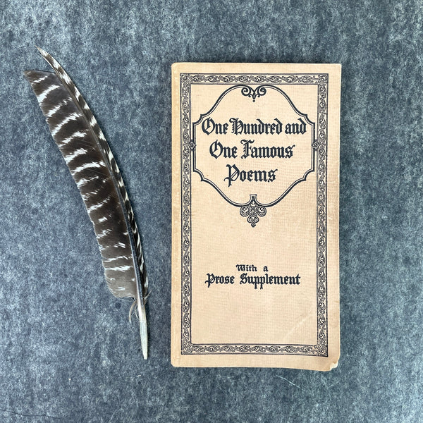 One Hundred and One Famous Poems with a Prose Supplement - 1929 poetry ...