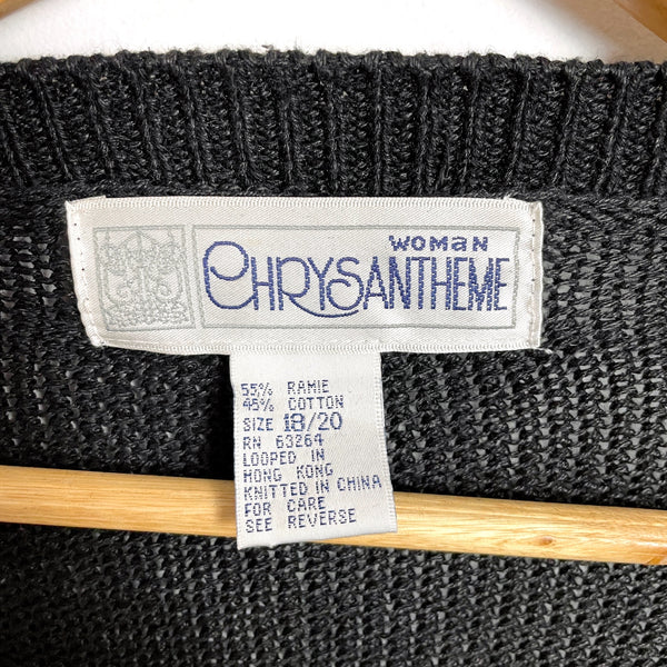 Vintage Christmas sweater with poinsettia - size 18/20 - NextStage Vintage