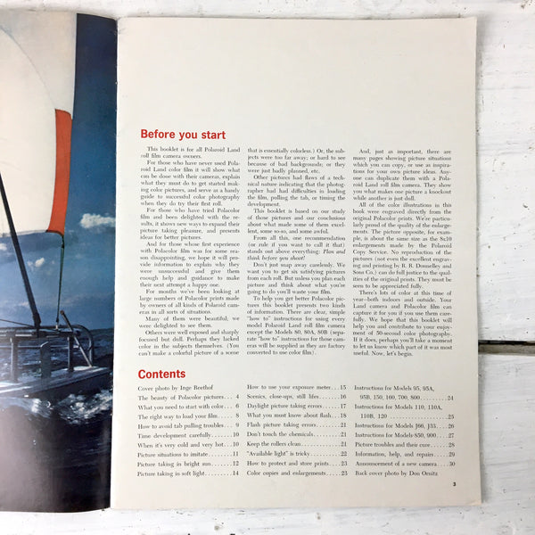 How to make better Polacolor Pictures - 1960s Polaroid Corporation magazine - NextStage Vintage