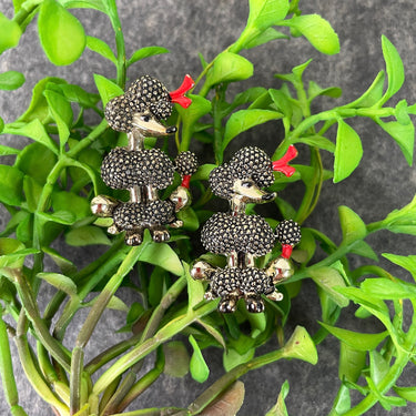 Black and gold poodle scatter pins - a pair - 1950s vintage - NextStage Vintage