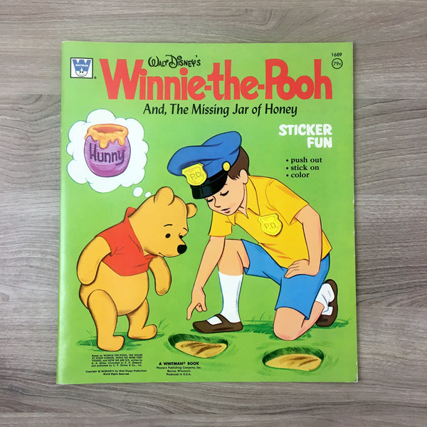 Walt Disney's Winnie-the-Pooh And, The Missing Jar of Honey Sticker Fun - Whitman - 1973 - NextStage Vintage