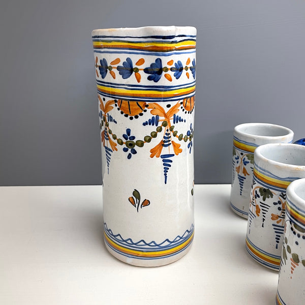 Talavera pitcher and mugs - vintage Spanish pottery - NextStage Vintage