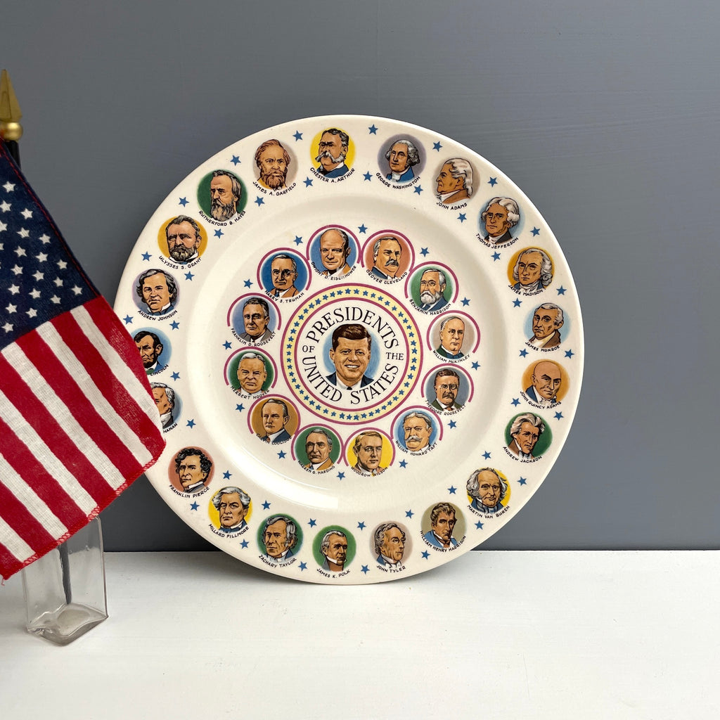 Presidents of the United States plate through Kennedy - vintage historic plate - NextStage Vintage