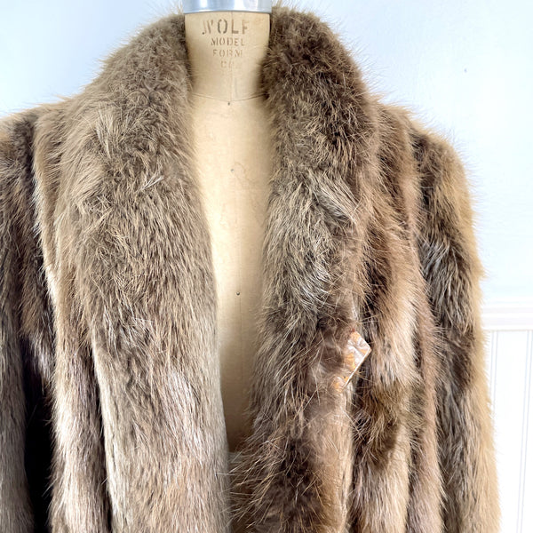 Full length raccoon fur coat- vintage - medium-large - NextStage Vintage