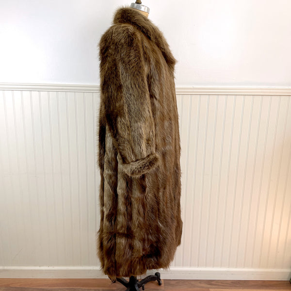 Full length raccoon fur coat- vintage - medium-large - NextStage Vintage