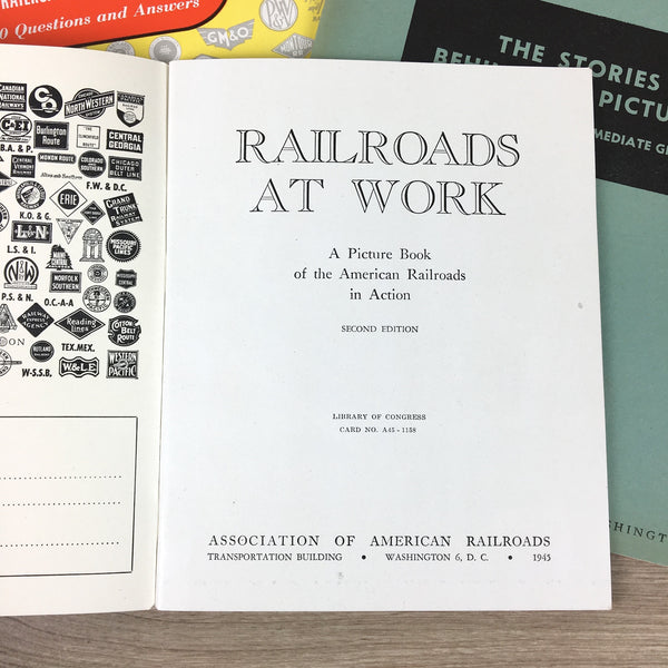 Railroad school education booklets - vintage 1940s Association of American Railroads publications - NextStage Vintage