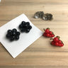 Red, black and silver earring trio - 1960s clip and screw back trio - NextStage Vintage