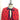 Argyle poncho - 1960s pullover - scarlet red and cobalt blue - size medium - NextStage Vintage
