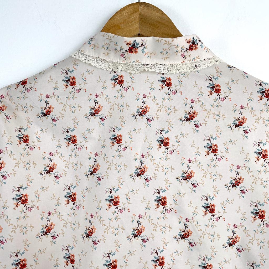 1980s lace trimmed floral blouse by Rejoice - size 2X | NextStage Vintage
