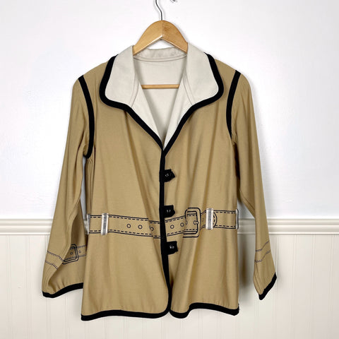 Reversible jacket printed with faux jacket details - 1990s vintage - size medium - NextStage Vintage
