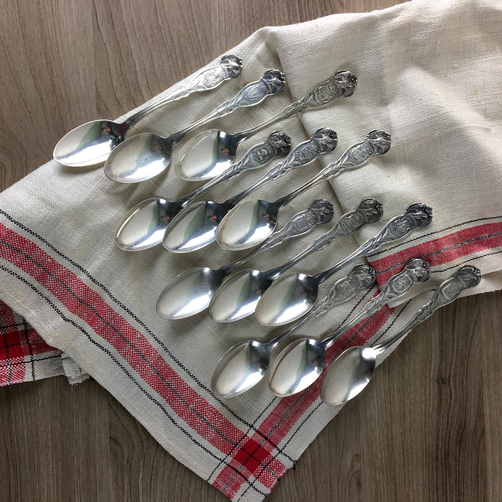 State seal teaspoons by Wm Rogers & Sons - silverplate - assorted states - NextStage Vintage