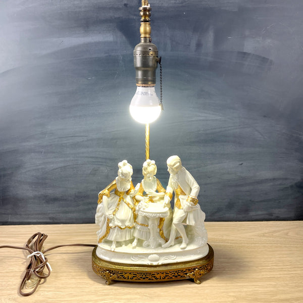 Romantic porcelain figurine lamp - vintage table lamp - NextStage Vintage