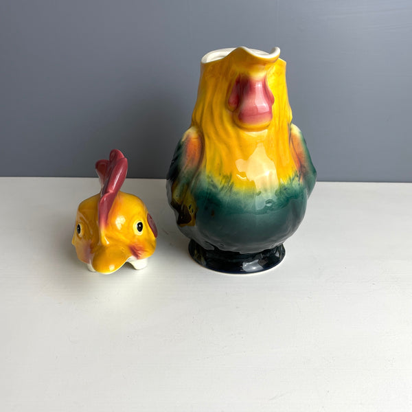 Figural rooster pitcher made in Germany - #3744 - vintage chicken - NextStage Vintage