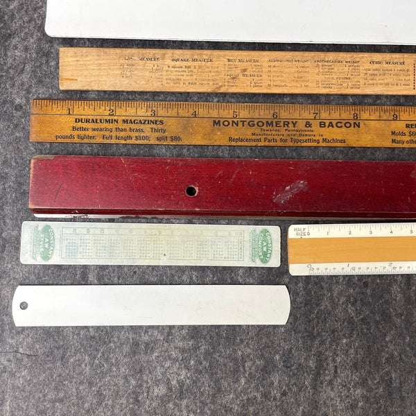 Advertising rulers - lot of 10 vintage measures - NextStage Vintage