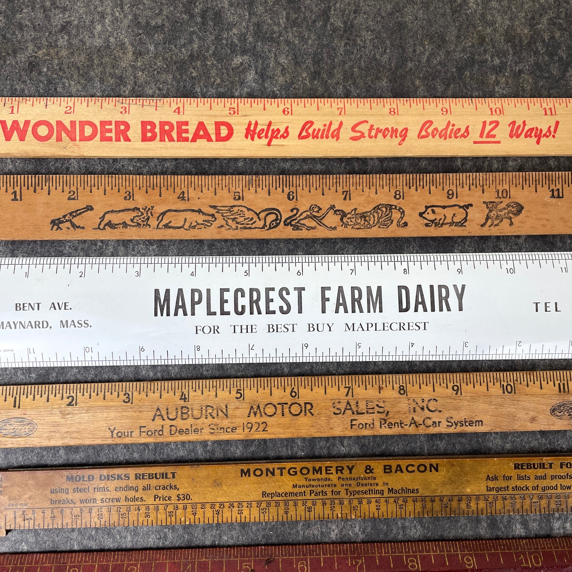 Advertising Rulers Advertising rulers - lot of 10 vintage measures – NextStage Vintage