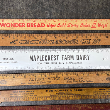 Advertising rulers - lot of 10 vintage measures - NextStage Vintage