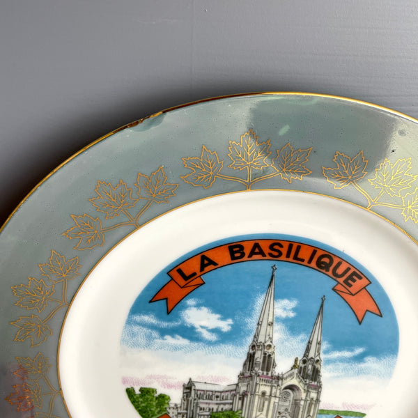 La Basilique Ste-Anne De Beaupre souvenir plate - 1960s vintage - NextStage Vintage