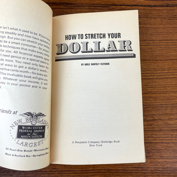 How to Stretch Your Dollar - 1968 household spending advice - promotional book - NextStage Vintage