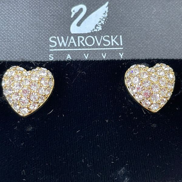 Swarovski Savvy heart pierced earrings - NWT - NextStage Vintage