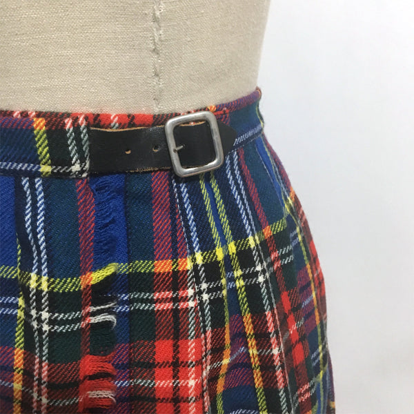 Scottish plaid wool skirt by Aston  - size XS - NextStage Vintage