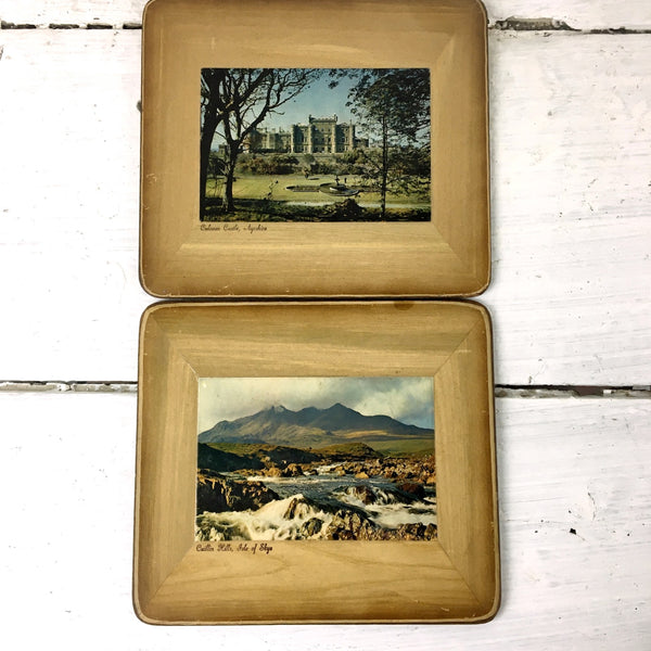 Scotland table mats - 16 cork-backed laminated mats with vintage scenes of Scotland - NextStage Vintage