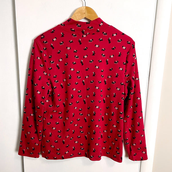 Karen Scott scottie dogs mock turtleneck - size PXL - NextStage Vintage