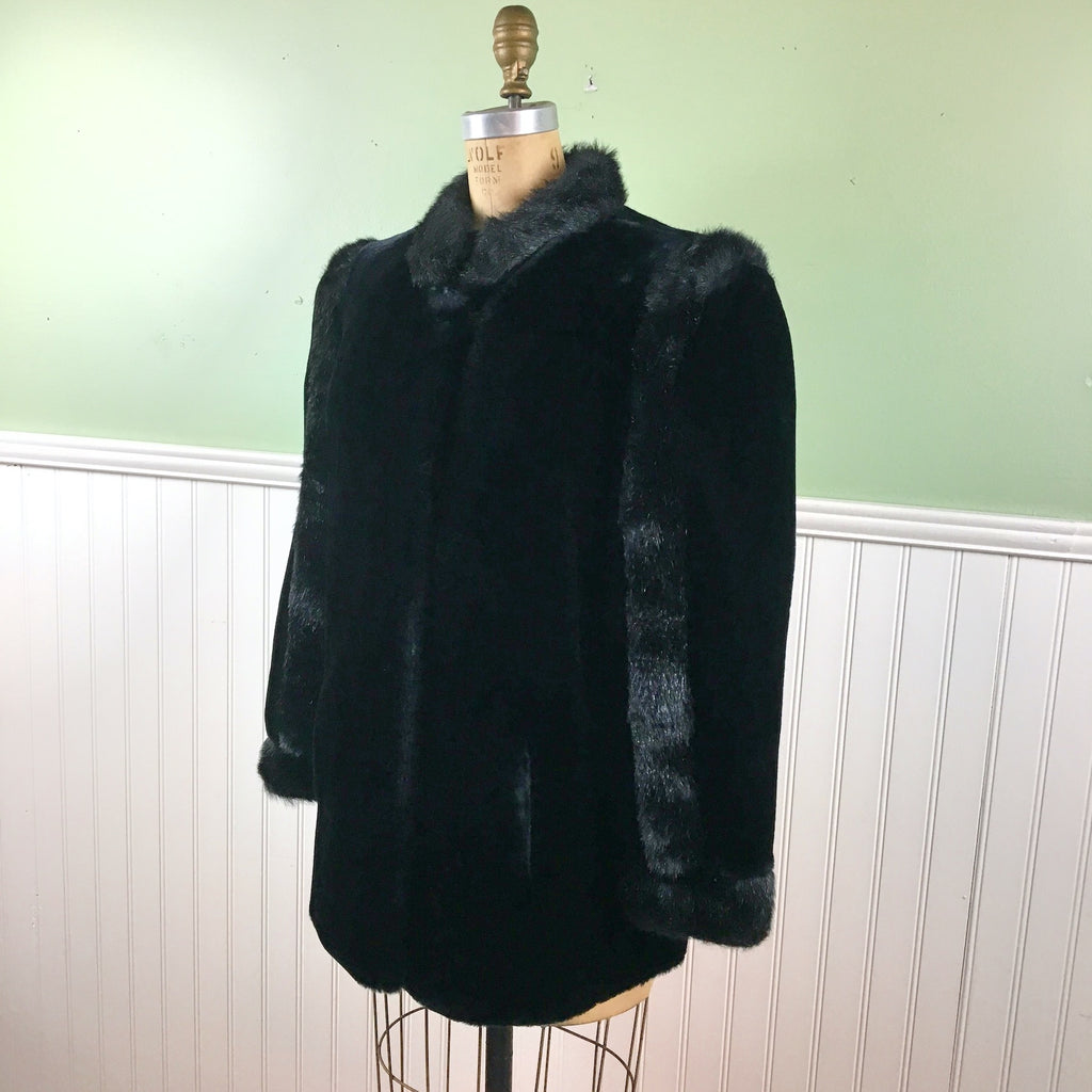 Faux fur jacket - Sealane by Hillmore - 1960s vintage jacket size M-L ...