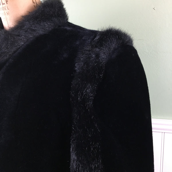 Faux fur jacket - Sealane by Hillmore - 1960s vintage jacket size M-L - NextStage Vintage