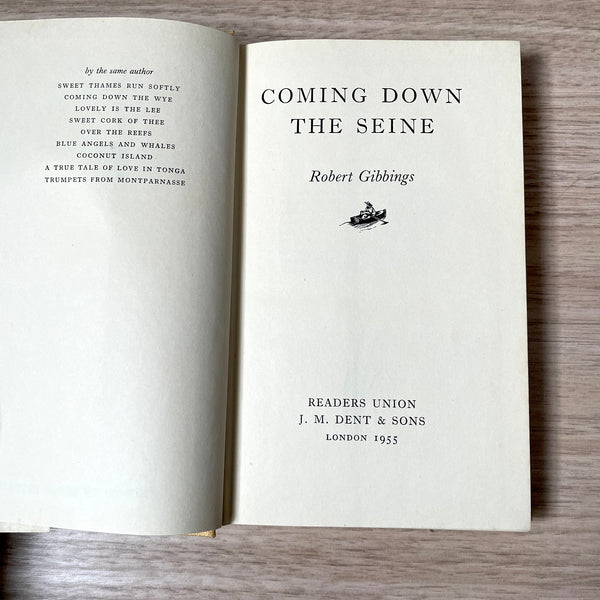 Coming Down the Seine by Robert Gibbings- 1955 hardcover - Readers Union copy - NextStage Vintage