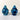 Inarco Blue Mood Indigo fruit bowl salt and pepper shakers - vintage 1960s tableware - NextStage Vintage