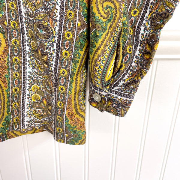 1960s paisley print Shapely Classic blouse - size medium - NextStage Vintage