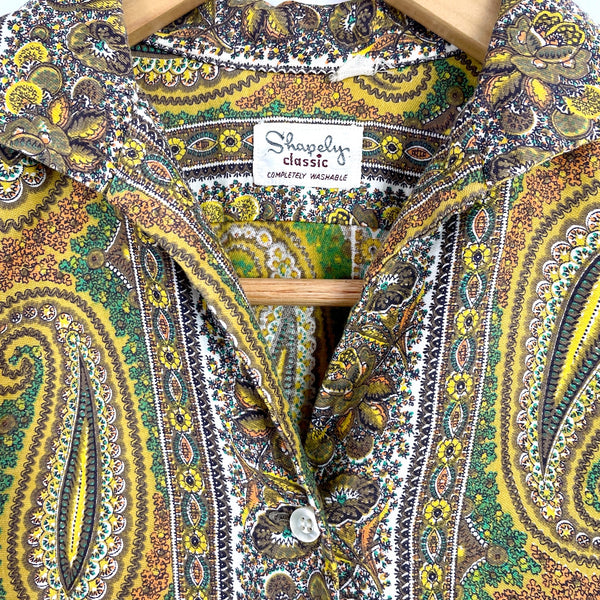 1960s paisley print Shapely Classic blouse - size medium - NextStage Vintage