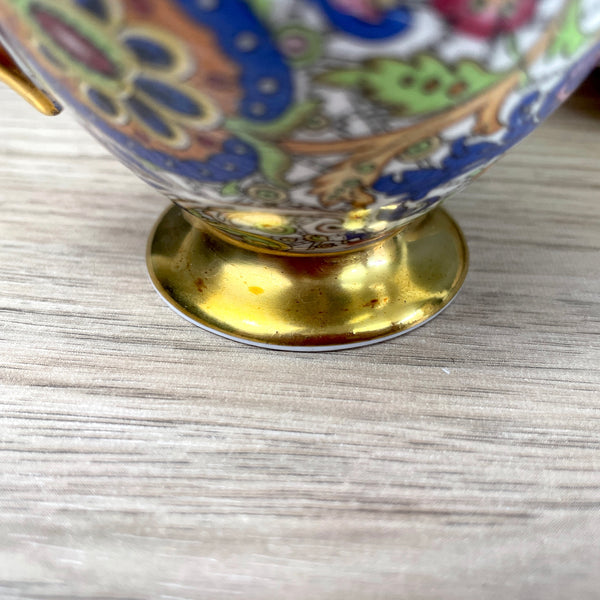 Shelley Paisley gold footed teacup and saucer - 1960s vintage - NextStage Vintage