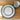 Shenango restaurant ware dinner plates - set of 4 - gray rim - 1960s vintage - NextStage Vintage