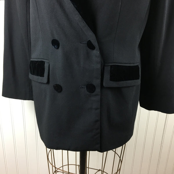 80s women's double-breasted tuxedo jacket - S.K & Company - size 12 - NextStage Vintage