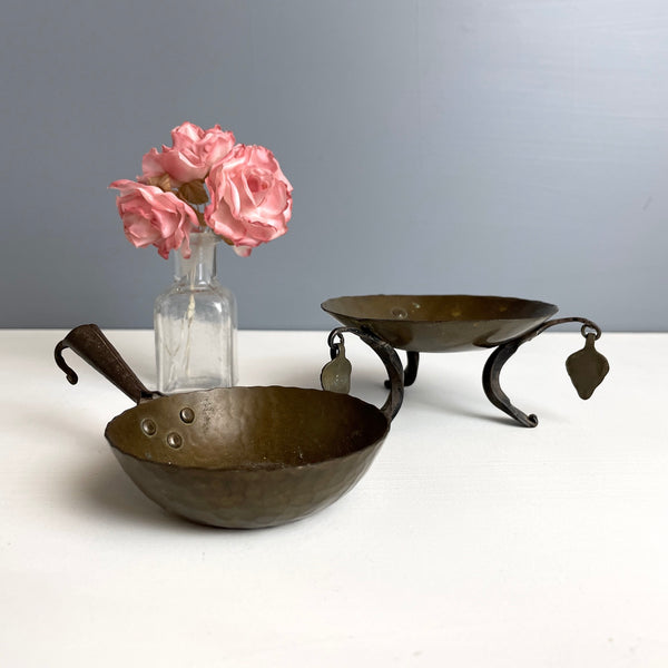 Miniature copper pan and stand - vintage made in Sweden - NextStage Vintage