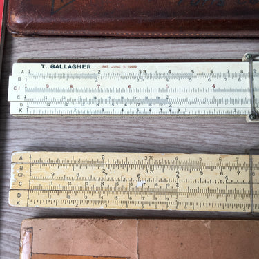 Keuffel & Esser slide rules with book and Paramount Products Roto-Rule - NextStage Vintage